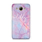 Personalised Purple Marble Name Huawei Y3 2017