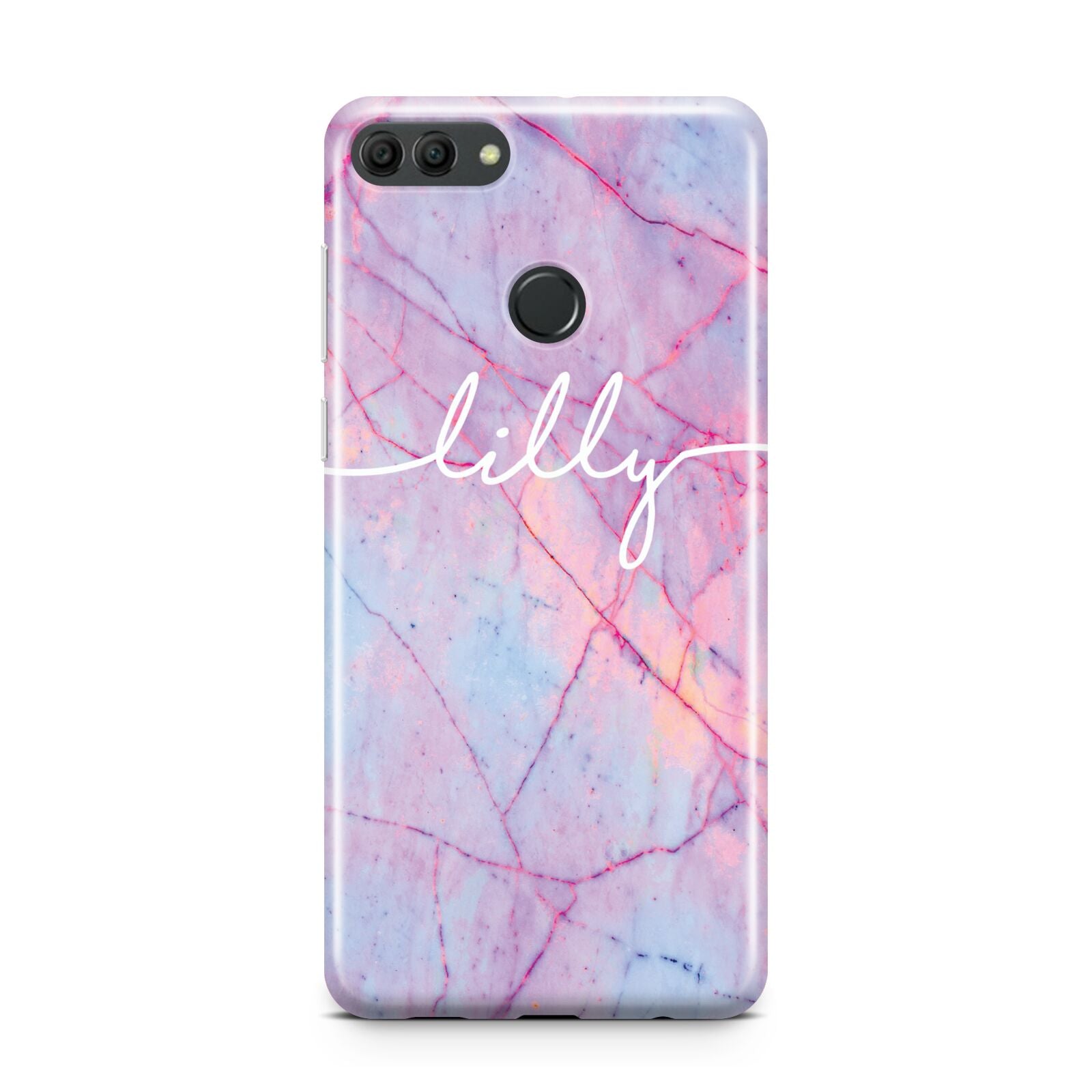 Personalised Purple Marble Name Huawei Y9 2018