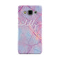 Personalised Purple Marble Name Samsung Galaxy A3 Case