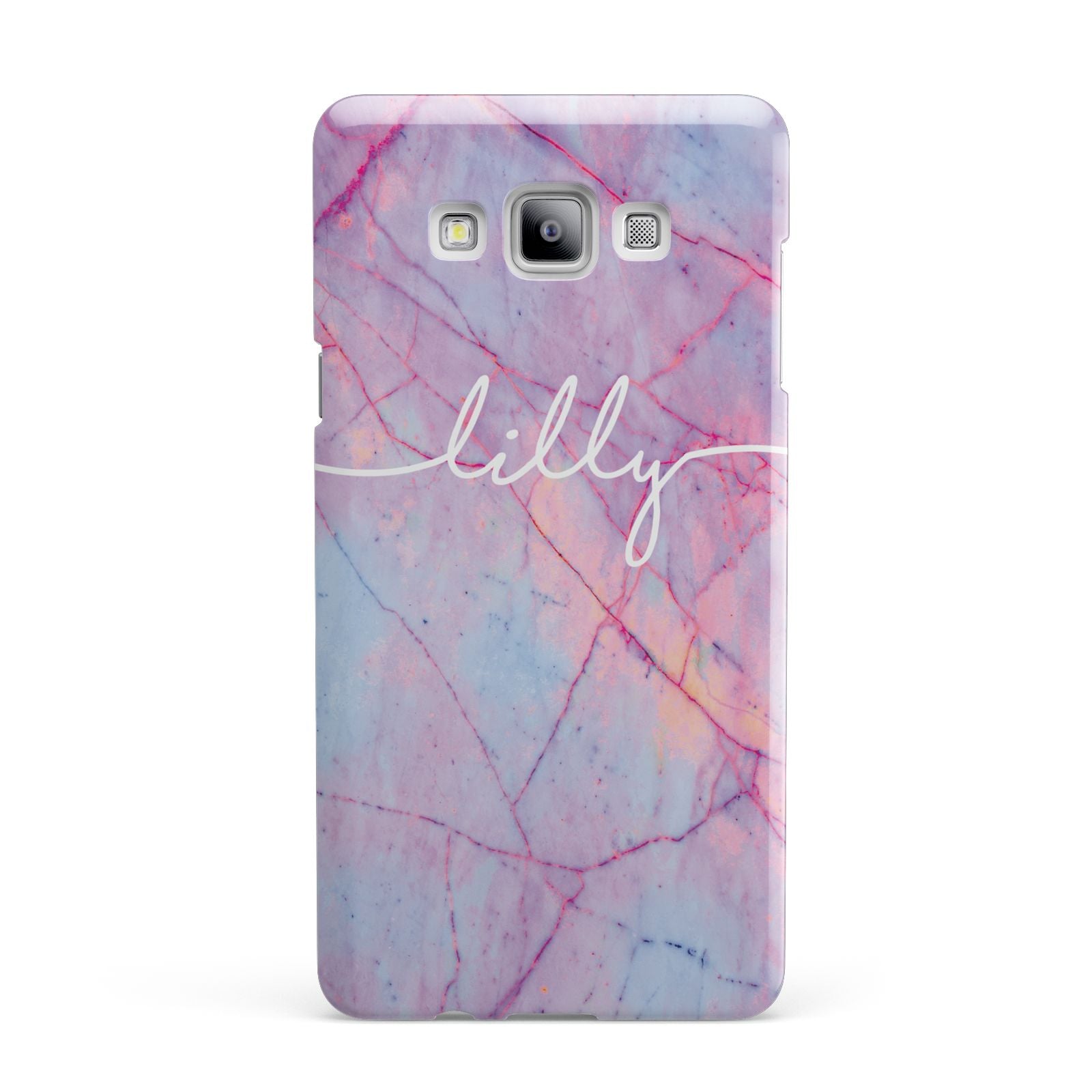 Personalised Purple Marble Name Samsung Galaxy A7 2015 Case