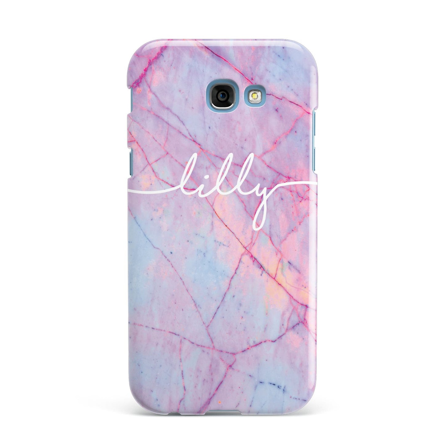 Personalised Purple Marble Name Samsung Galaxy A7 2017 Case