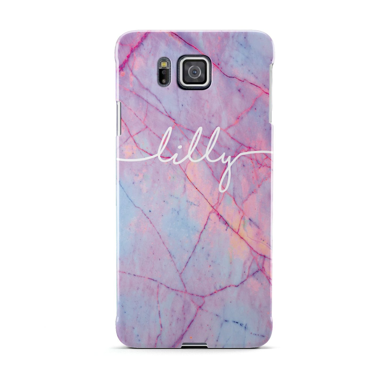 Personalised Purple Marble Name Samsung Galaxy Alpha Case
