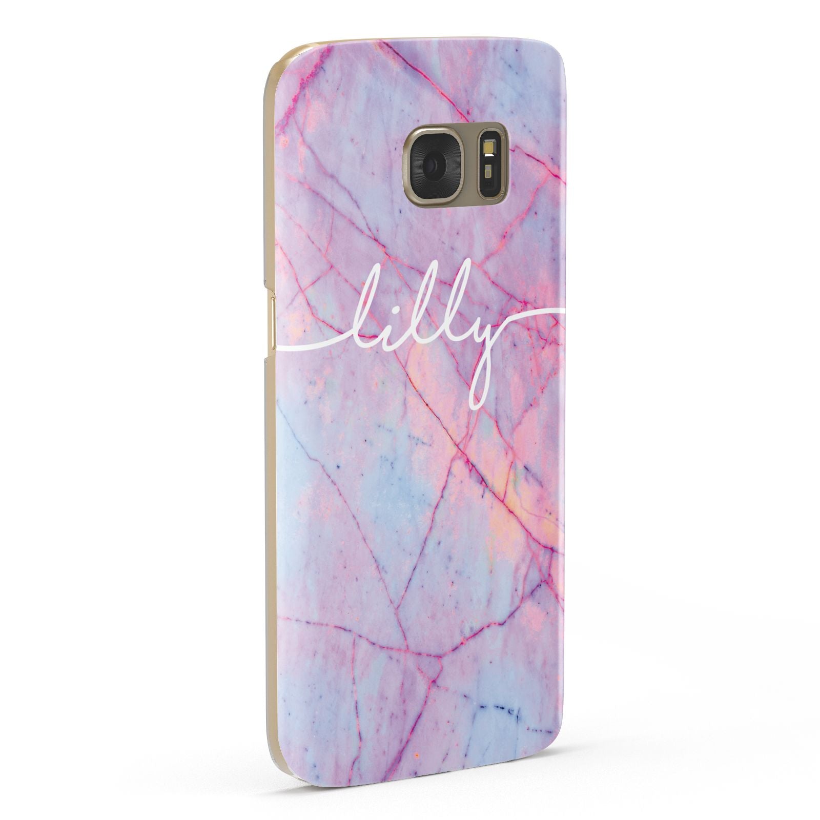 Personalised Purple Marble Name Samsung Galaxy Case Fourty Five Degrees