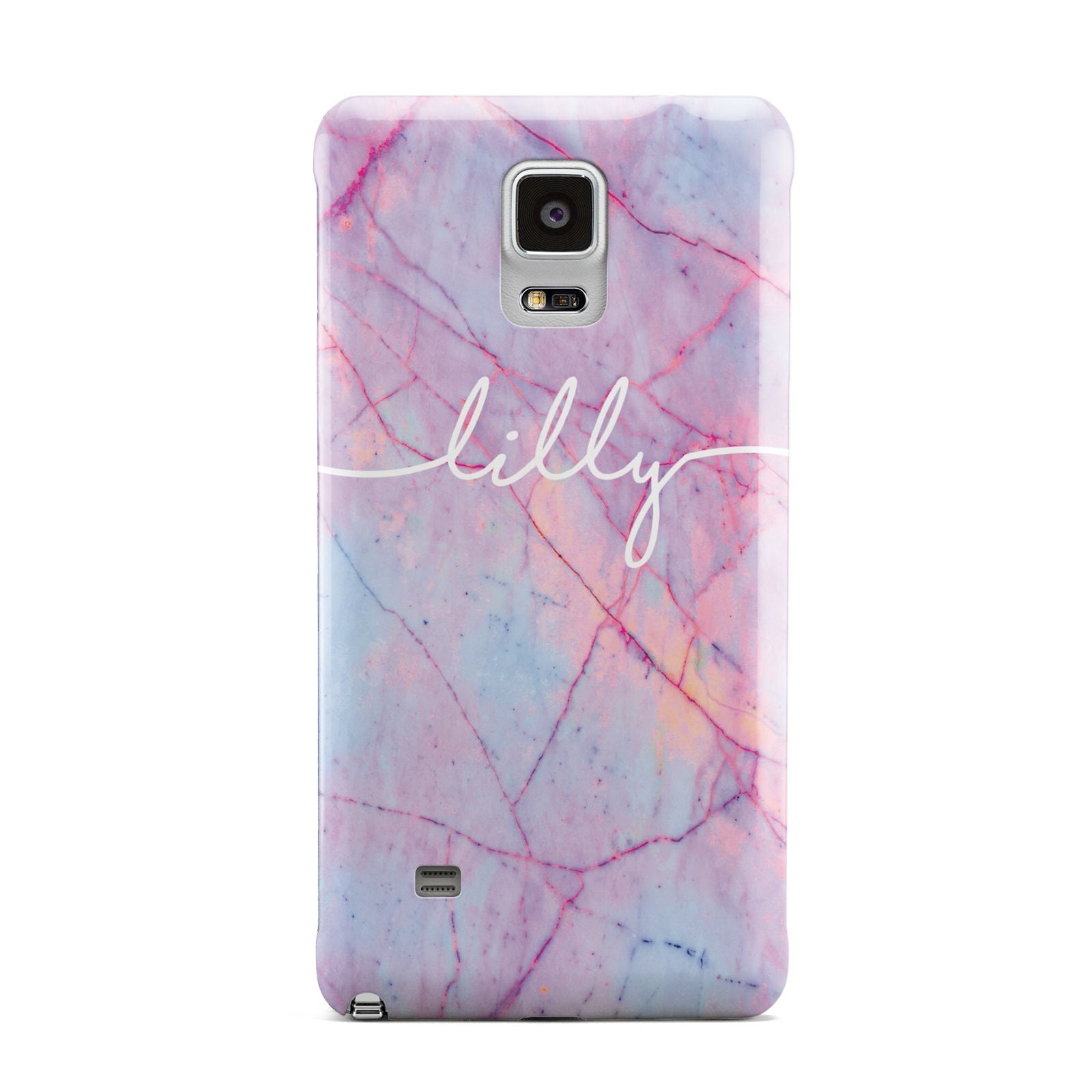 Personalised Purple Marble Name Samsung Galaxy Note 4 Case