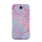 Personalised Purple Marble Name Samsung Galaxy S4 Case