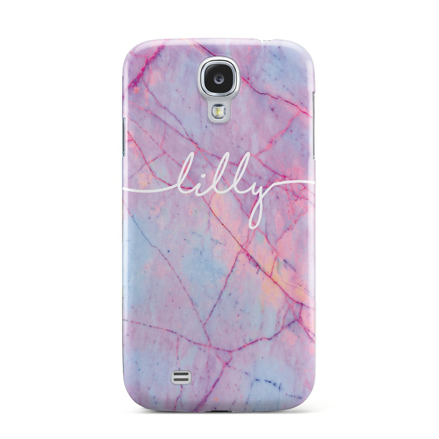 Personalised Purple Marble Name Samsung Galaxy S4 Case