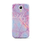 Personalised Purple Marble Name Samsung Galaxy S4 Mini Case
