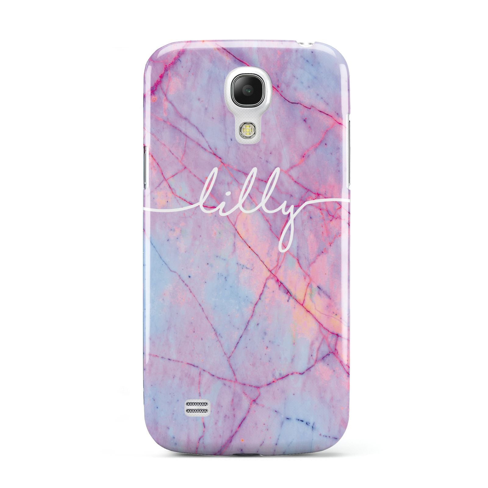 Personalised Purple Marble Name Samsung Galaxy S4 Mini Case
