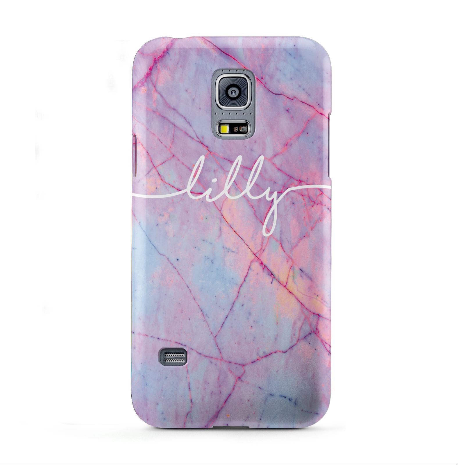 Personalised Purple Marble Name Samsung Galaxy S5 Mini Case