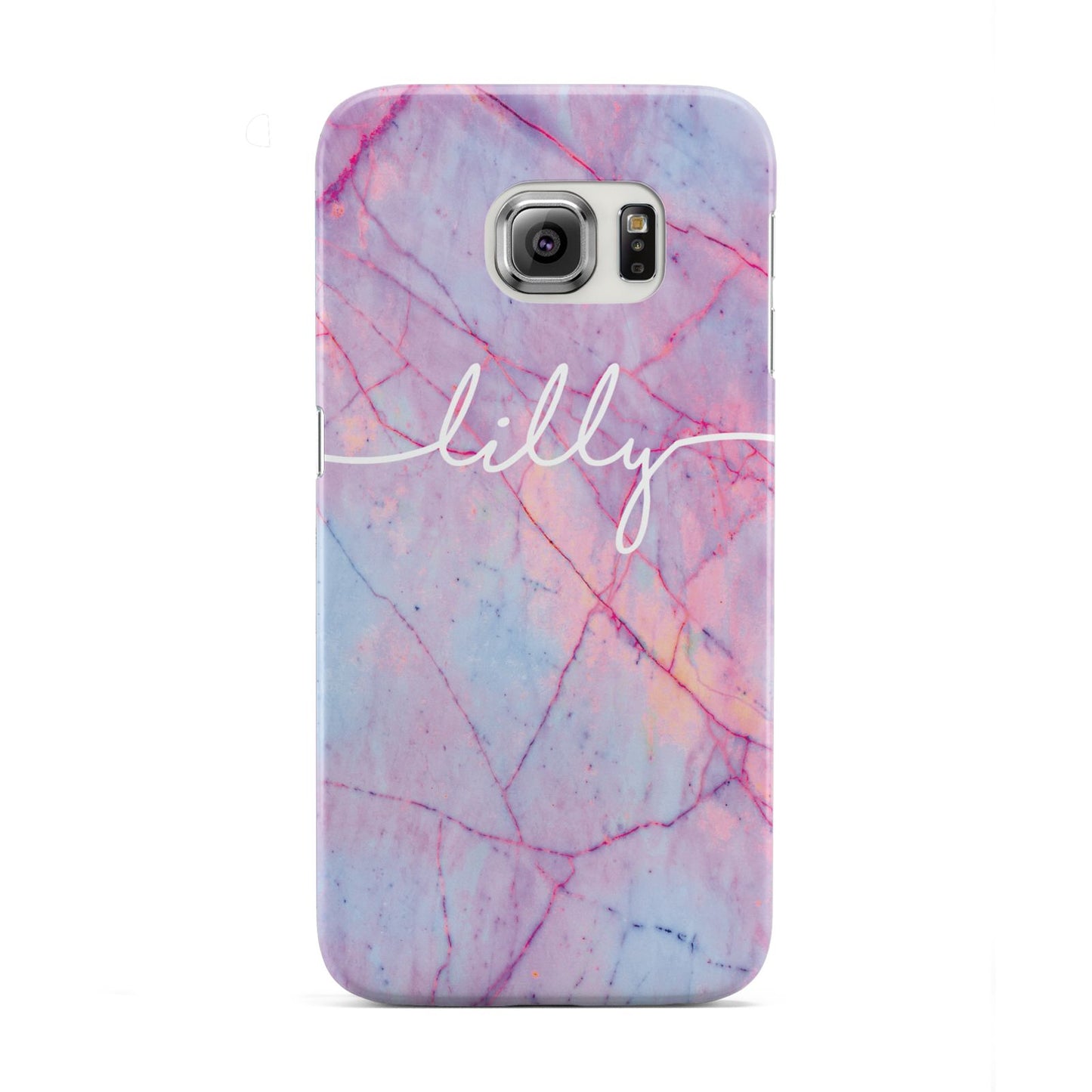 Personalised Purple Marble Name Samsung Galaxy S6 Edge Case