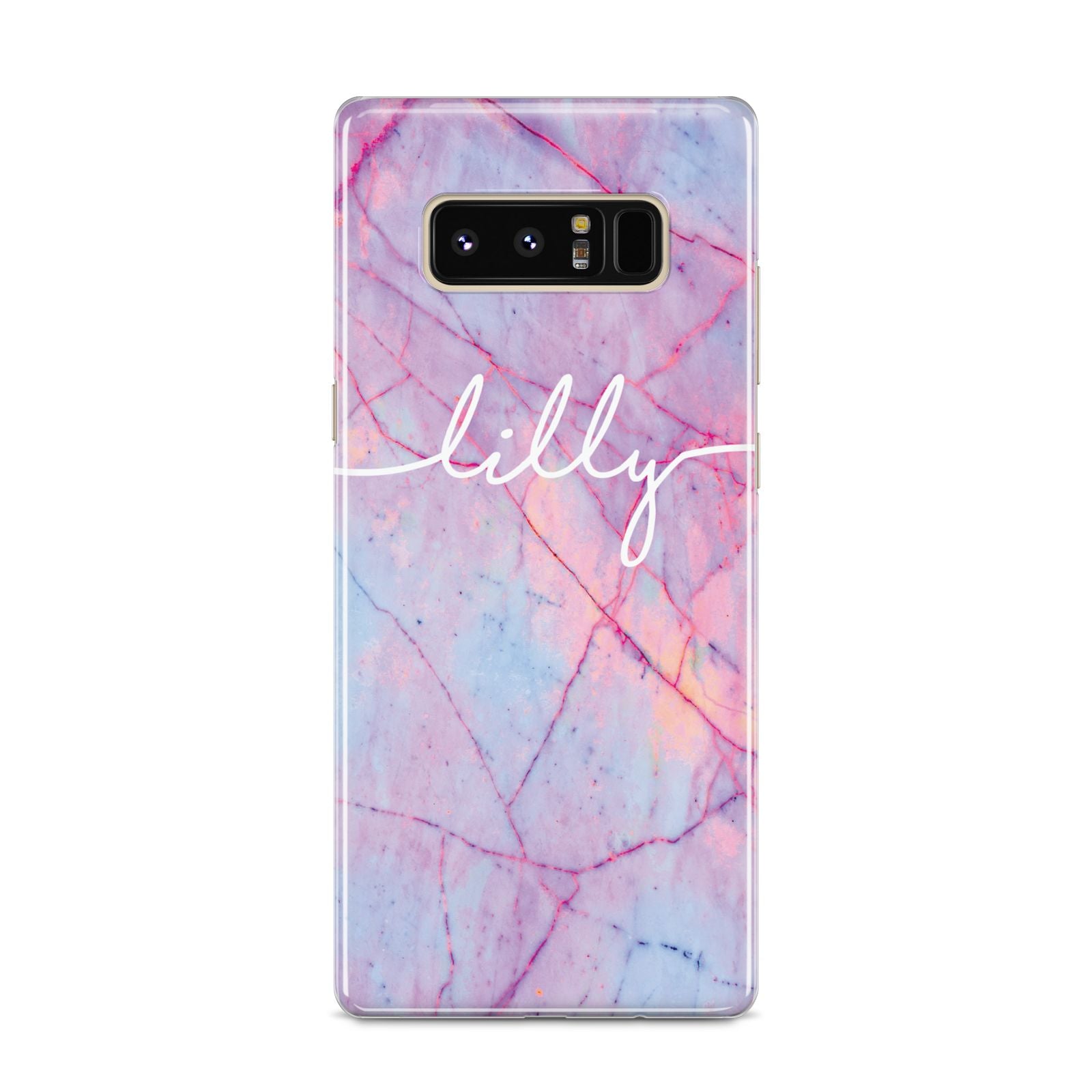 Personalised Purple Marble Name Samsung Galaxy S8 Case