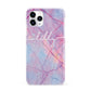 Personalised Purple Marble Name iPhone 11 Pro 3D Snap Case