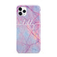 Personalised Purple Marble Name iPhone 11 Pro Max 3D Tough Case