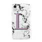 Personalised Purple Monogram Marble Heart Apple iPhone XR White 3D Tough Case