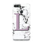Personalised Purple Monogram Marble Heart Huawei Y9 2018