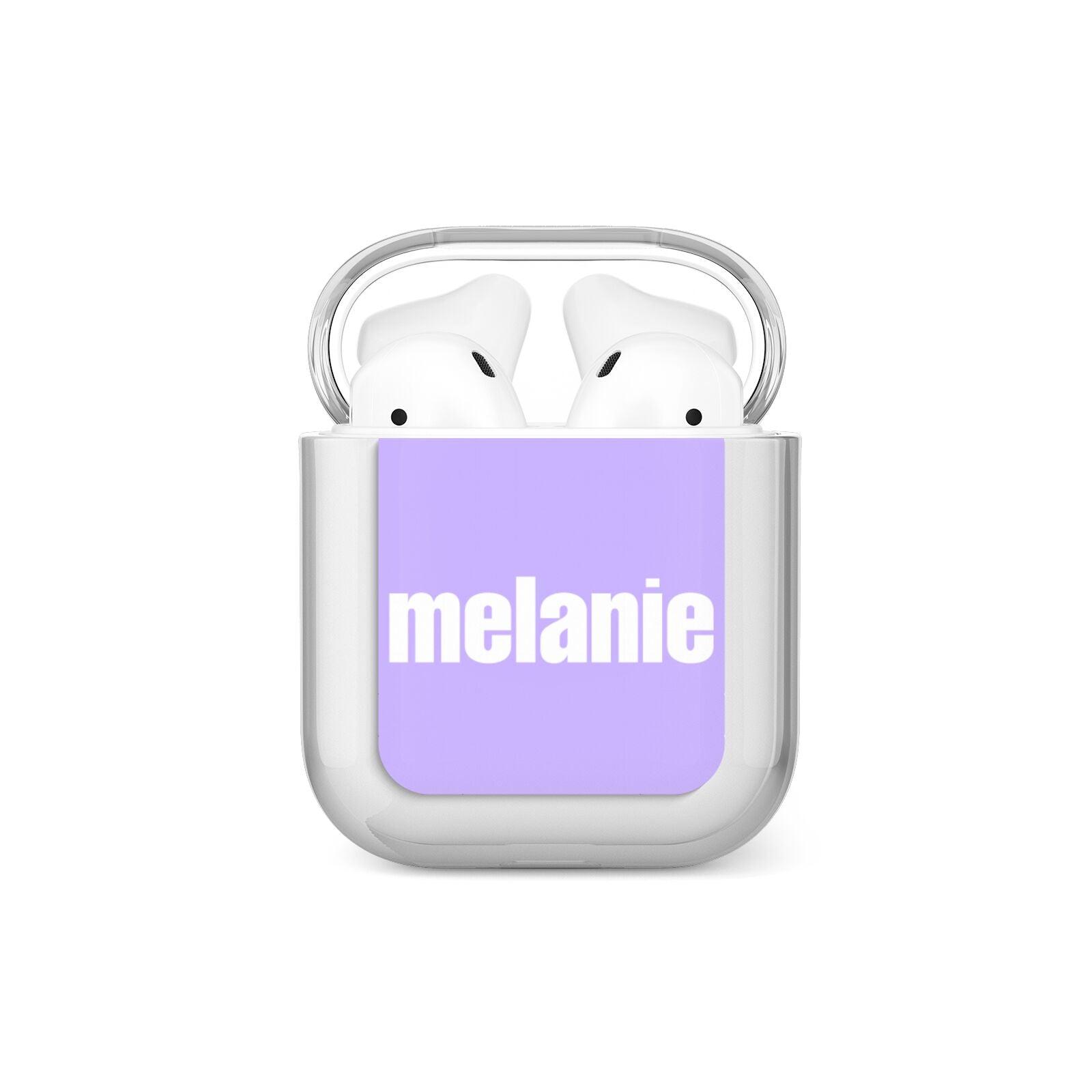 Personalised Purple Name AirPods Case