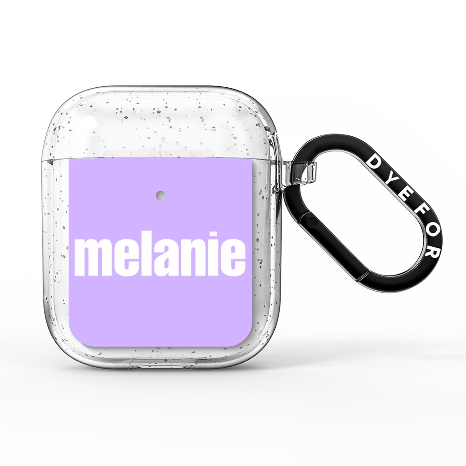 Personalised Purple Name AirPods Glitter Case