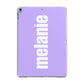 Personalised Purple Name Apple iPad Grey Case
