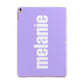 Personalised Purple Name Apple iPad Rose Gold Case