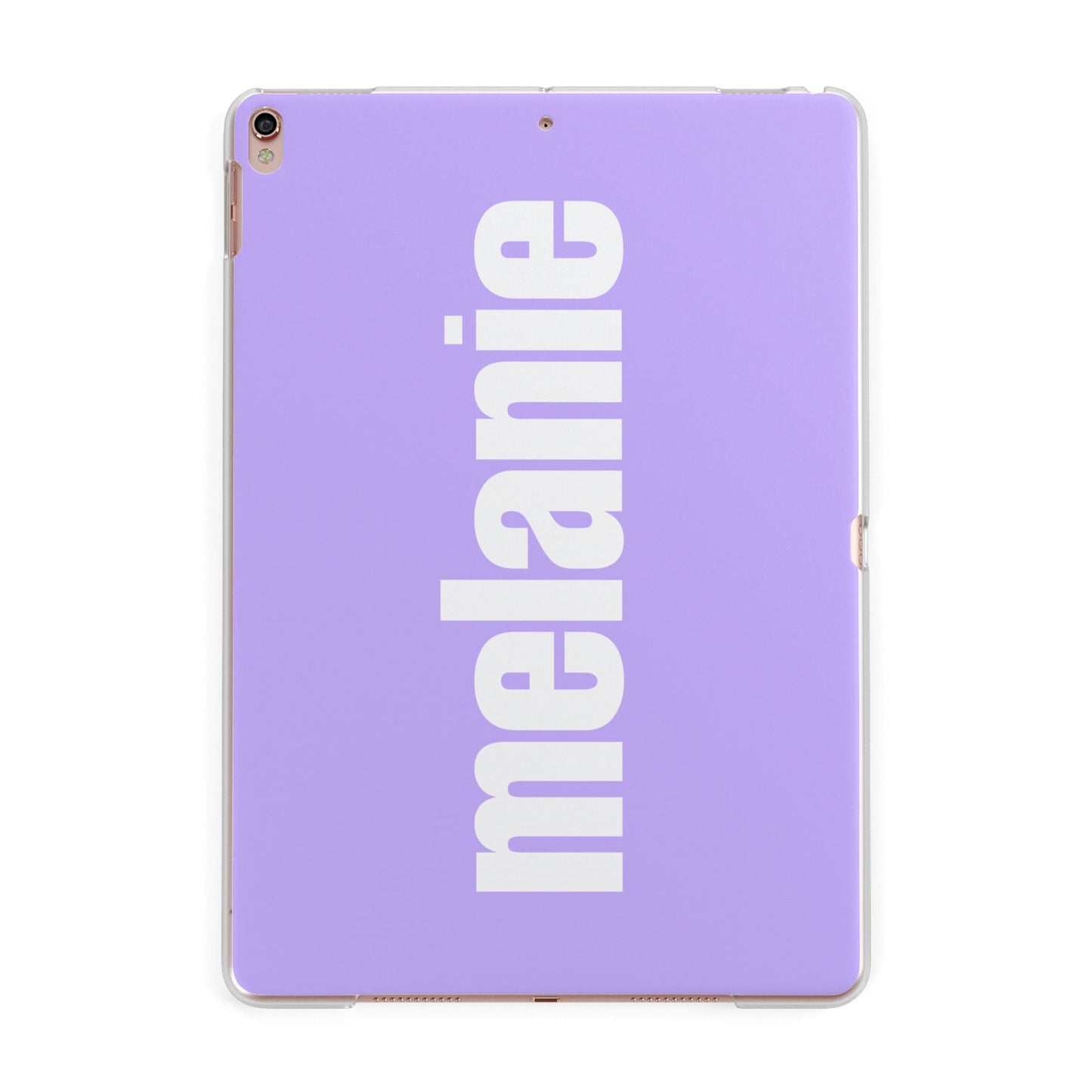 Personalised Purple Name Apple iPad Rose Gold Case