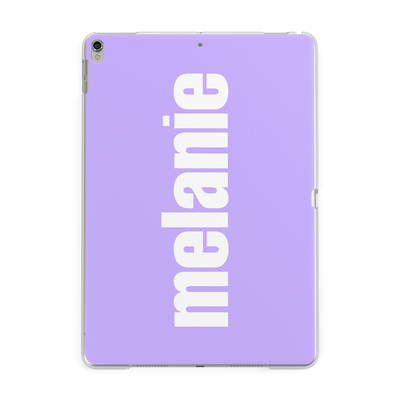 Personalised Purple Name Apple iPad Silver Case