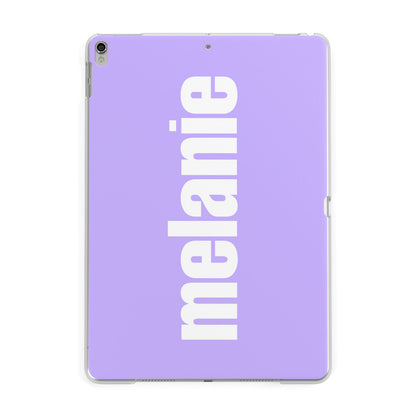 Personalised Purple Name Apple iPad Silver Case