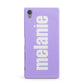 Personalised Purple Name Sony Xperia Case