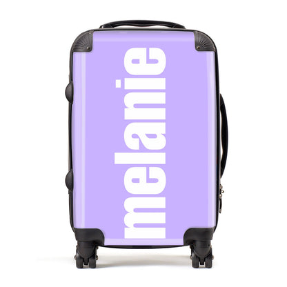 Personalised Purple Name Suitcase
