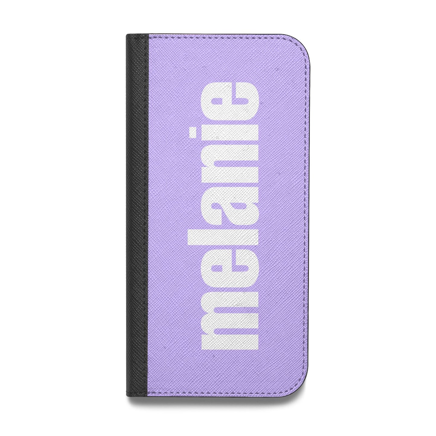 Personalised Purple Name Vegan Leather Flip Samsung Case