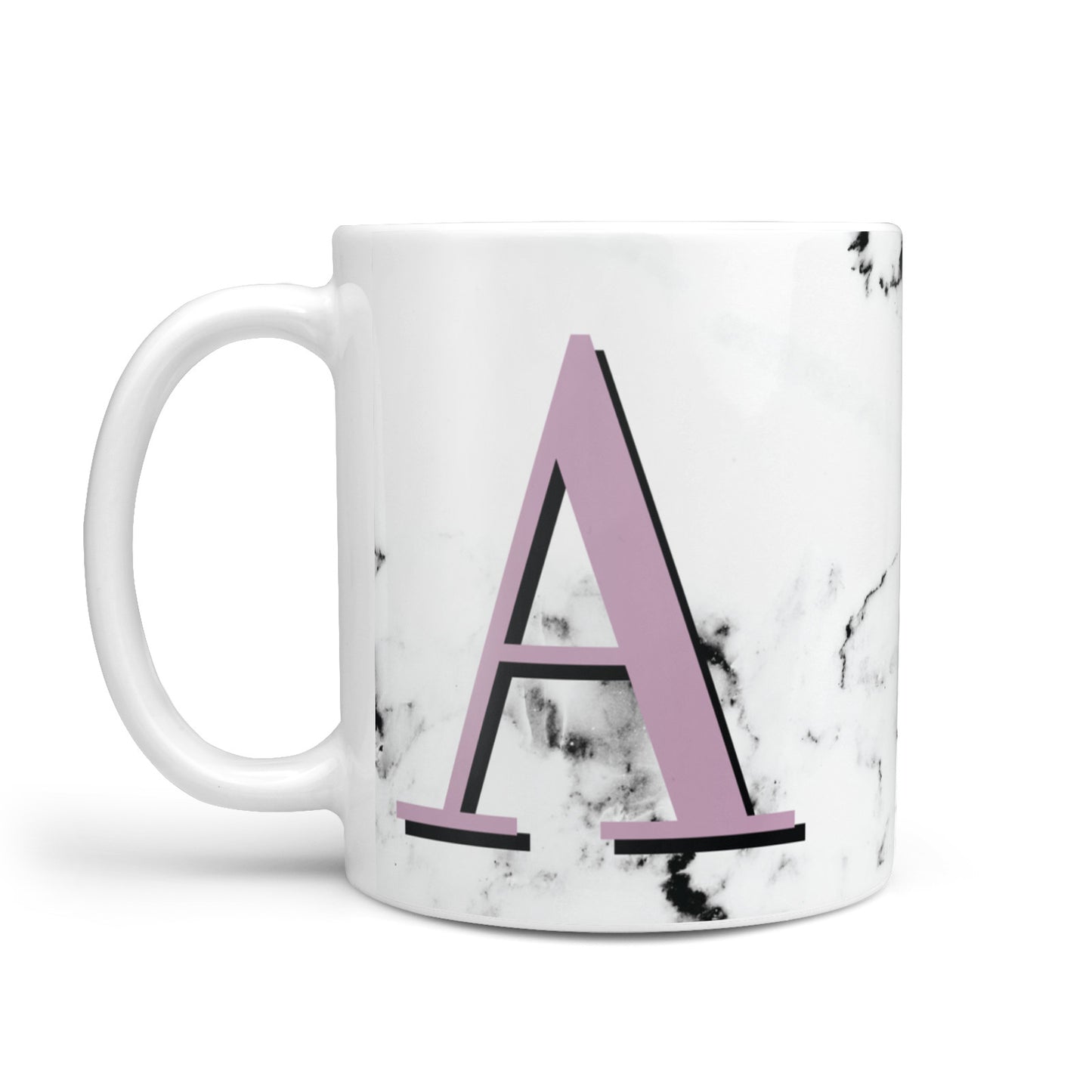Personalised Purple Single Initial Marble 10oz Mug Alternative Image 1