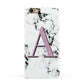 Personalised Purple Single Initial Marble Apple iPhone 6 3D Snap Case