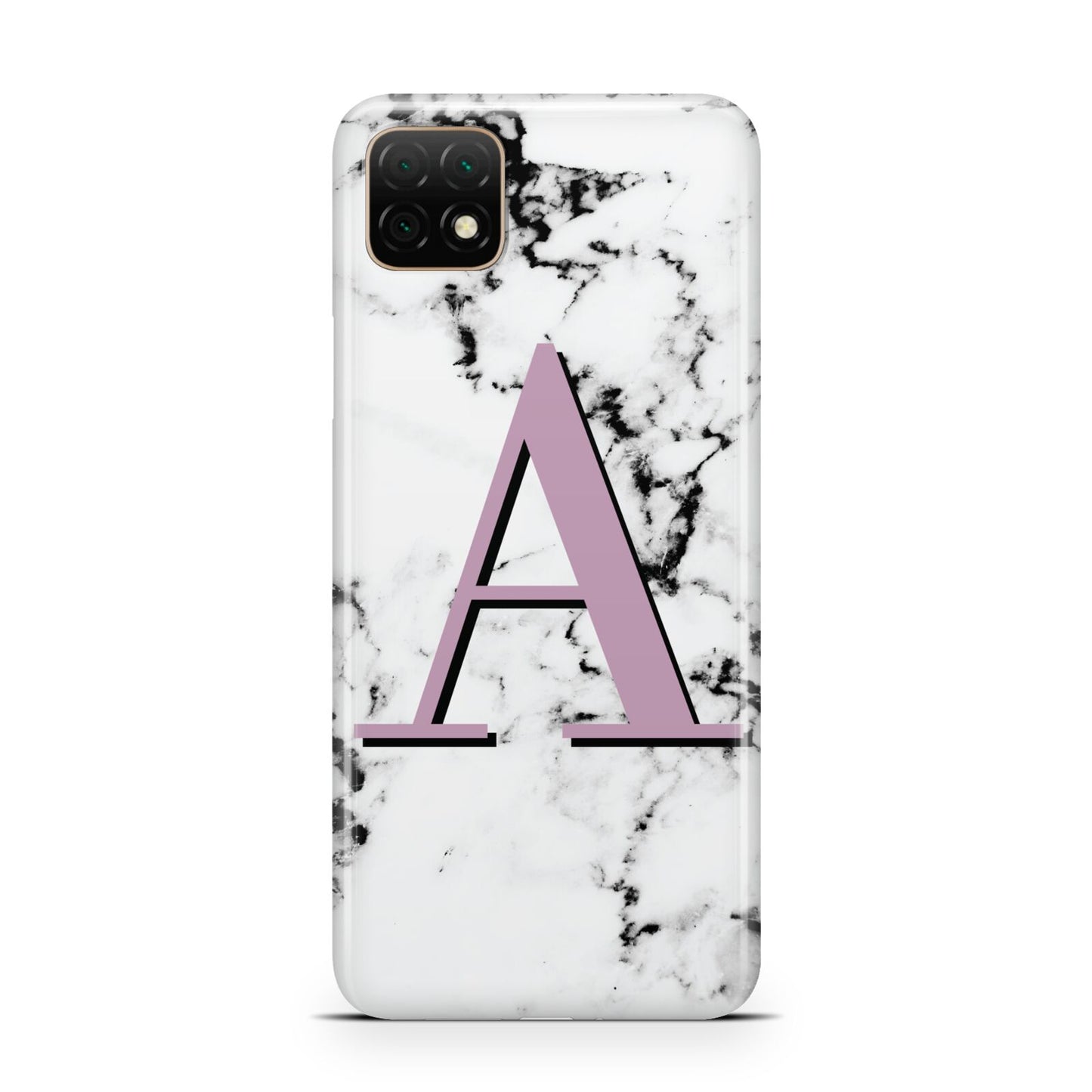 Personalised Purple Single Initial Marble Huawei Enjoy 20 Phone Case
