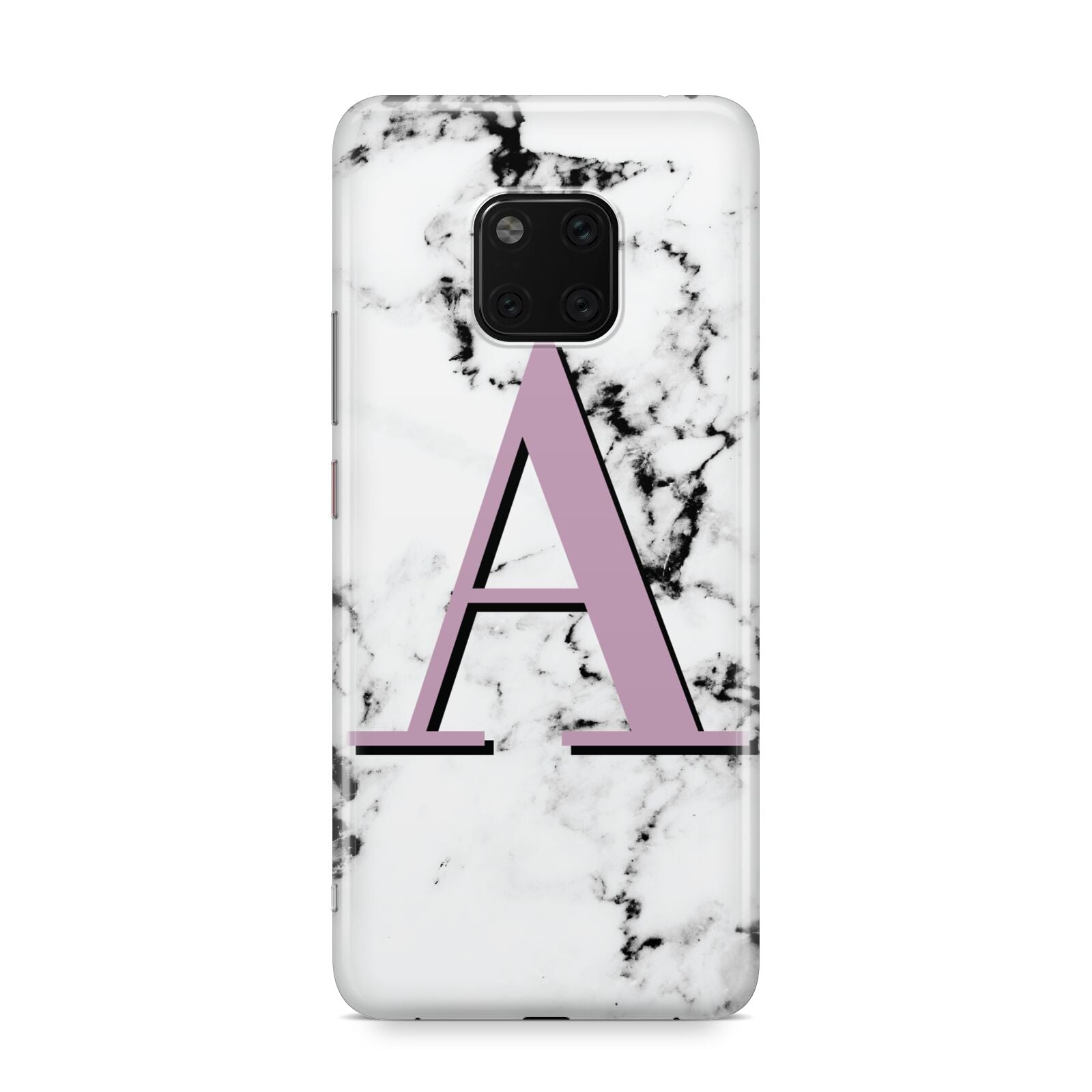 Personalised Purple Single Initial Marble Huawei Mate 20 Pro Phone Case