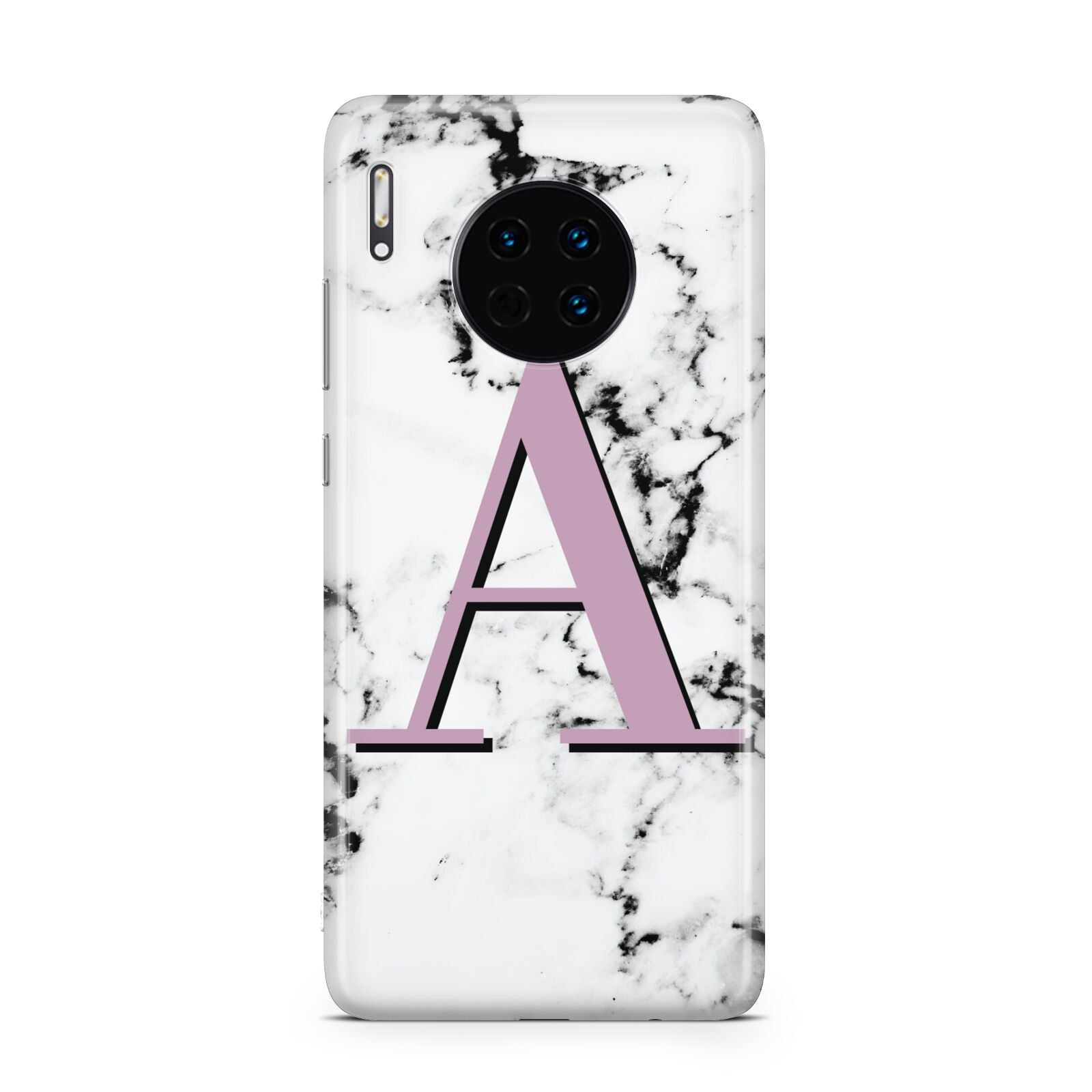 Personalised Purple Single Initial Marble Huawei Mate 30