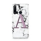 Personalised Purple Single Initial Marble Huawei P20 Lite 5G Phone Case