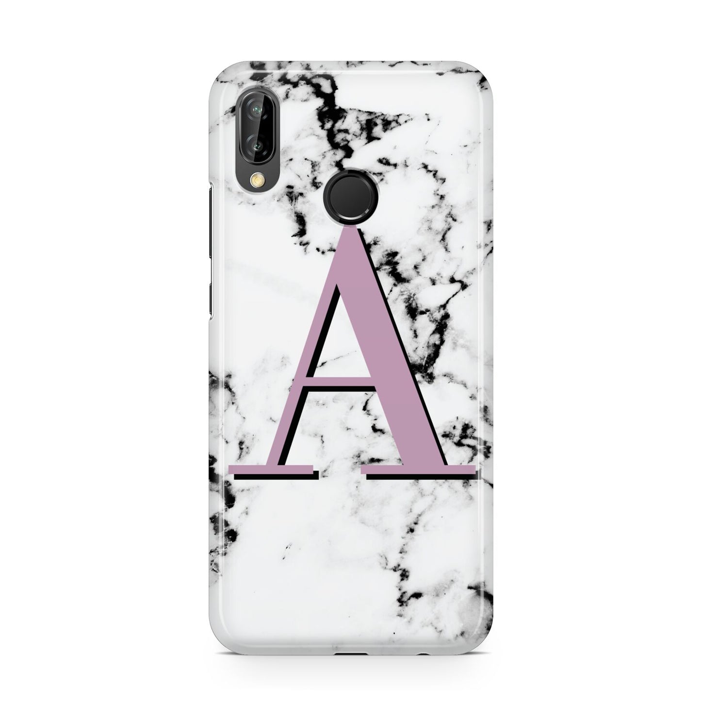 Personalised Purple Single Initial Marble Huawei P20 Lite Phone Case