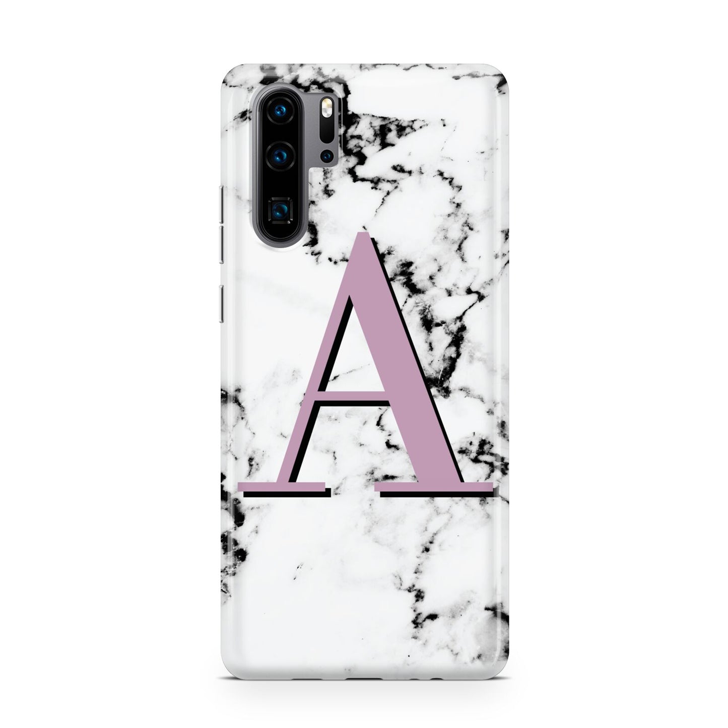 Personalised Purple Single Initial Marble Huawei P30 Pro Phone Case