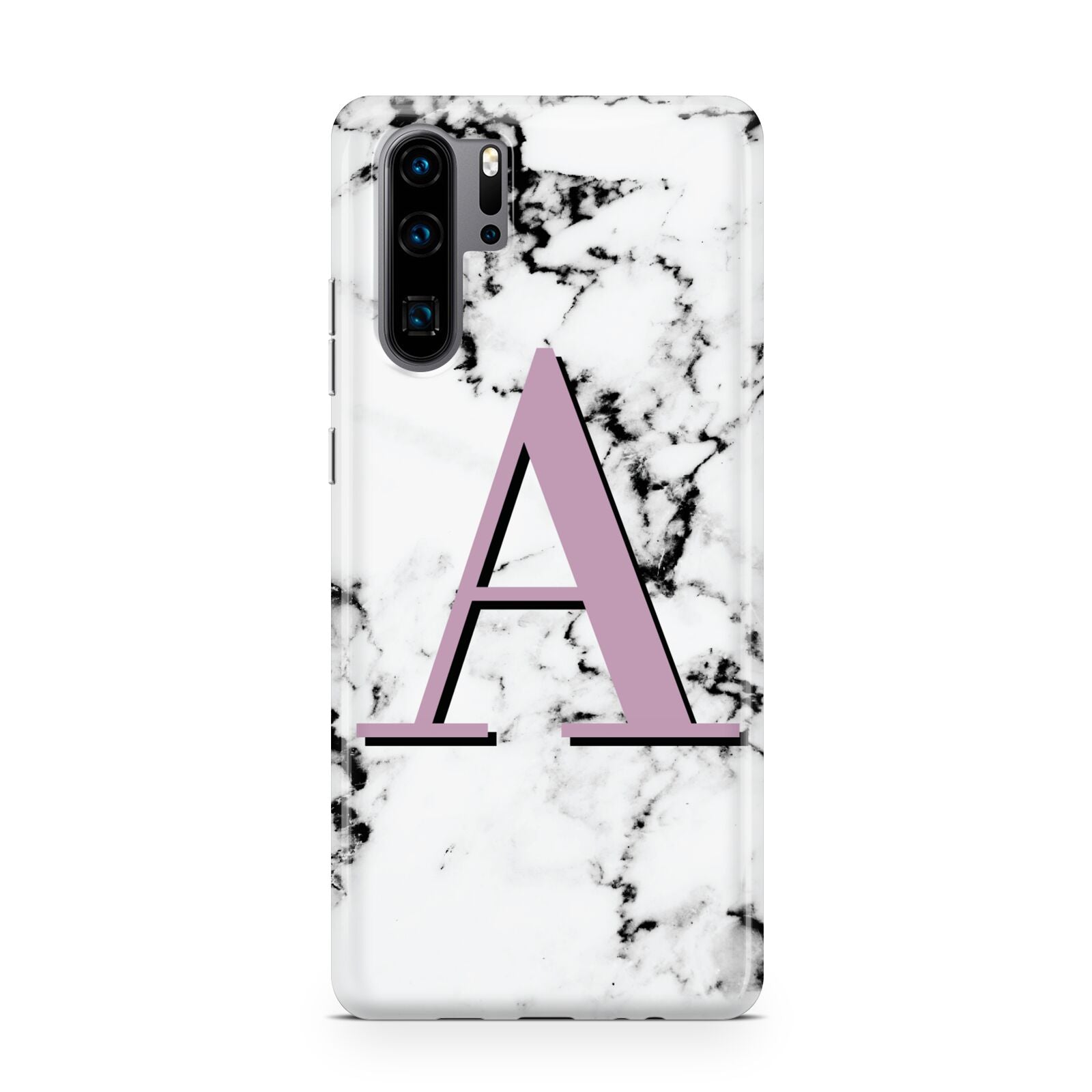 Personalised Purple Single Initial Marble Huawei P30 Pro Phone Case