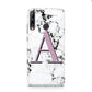 Personalised Purple Single Initial Marble Huawei P40 Lite E Phone Case