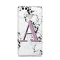 Personalised Purple Single Initial Marble Huawei P9 Case