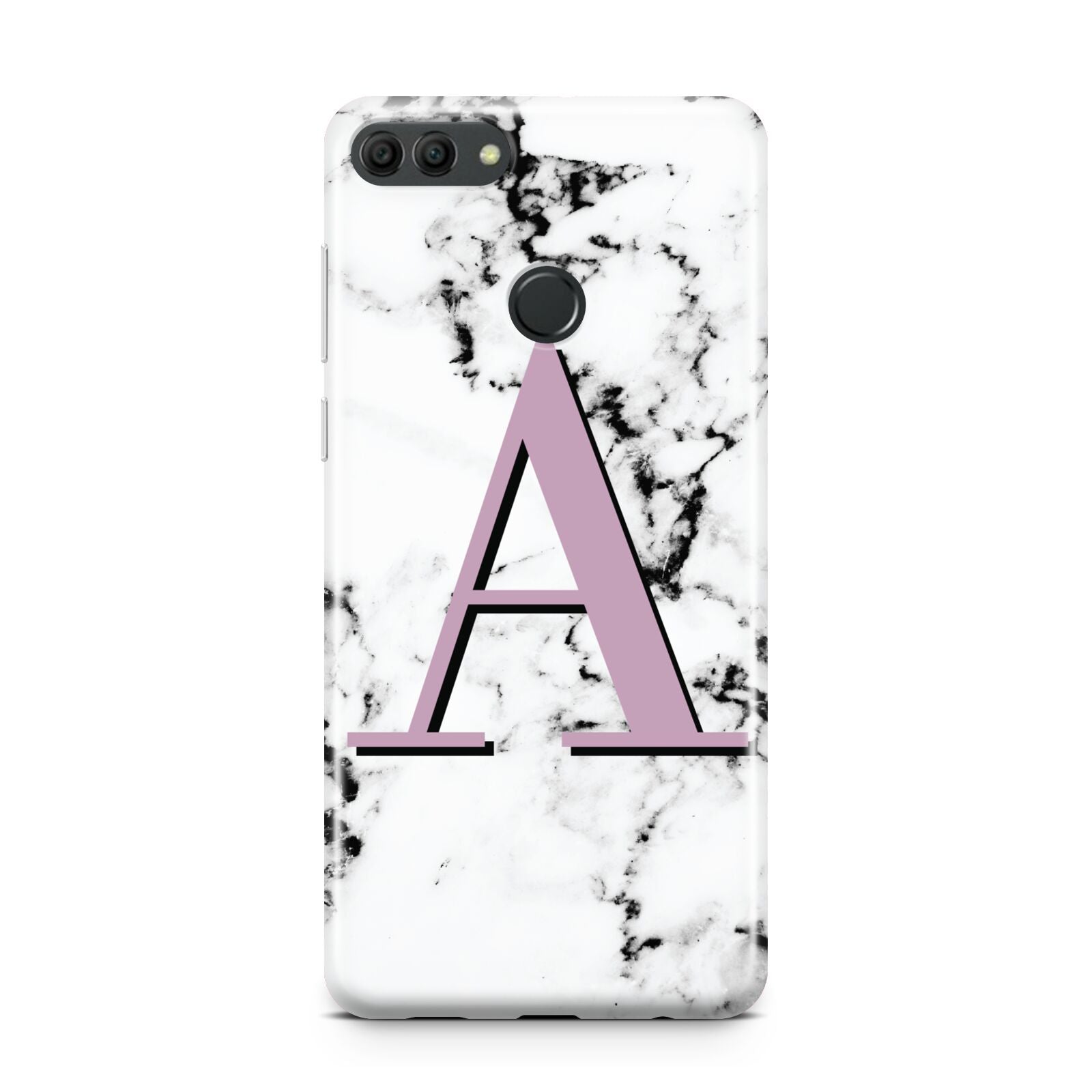Personalised Purple Single Initial Marble Huawei Y9 2018