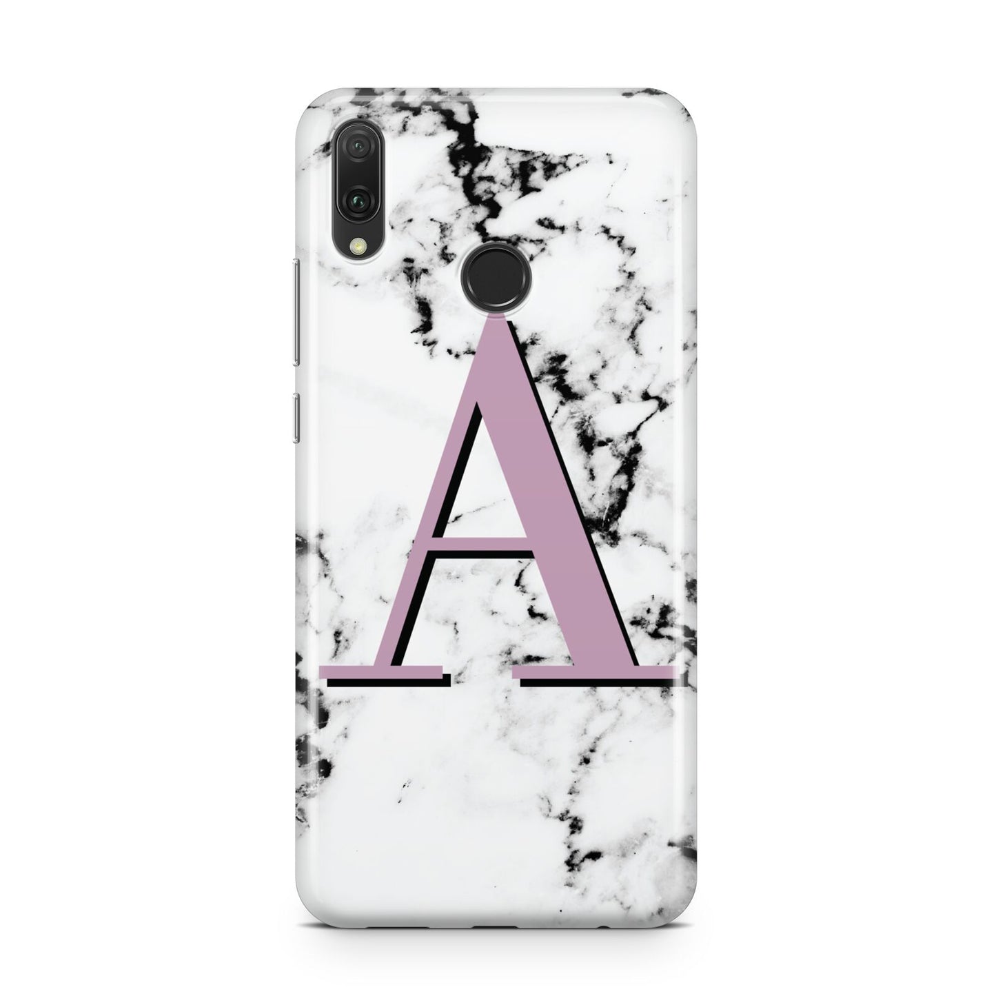 Personalised Purple Single Initial Marble Huawei Y9 2019