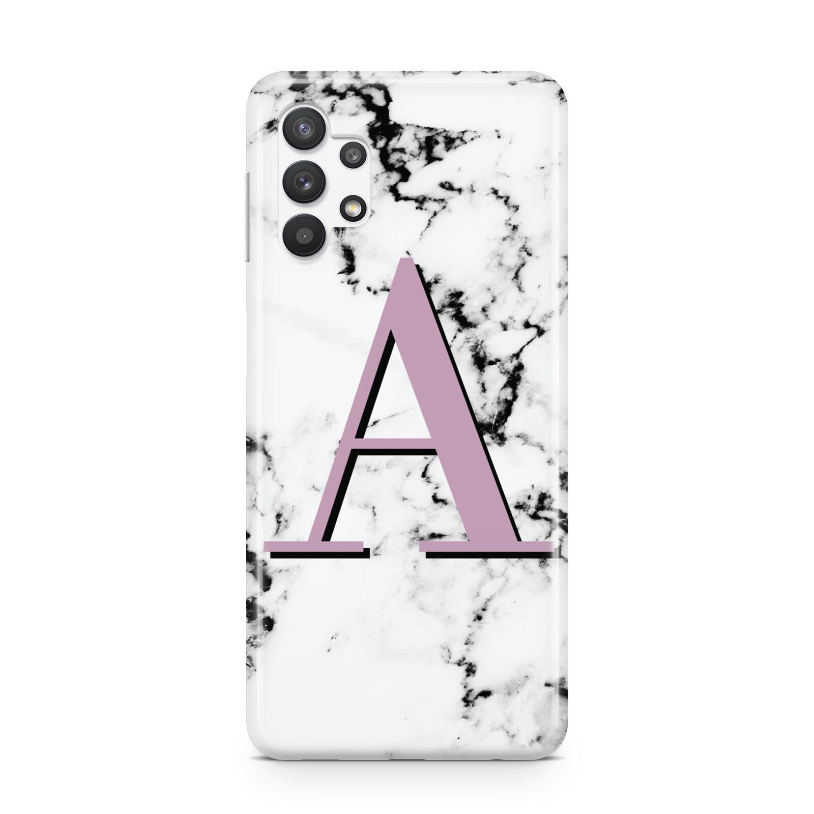 Personalised Purple Single Initial Marble Samsung A32 5G Case