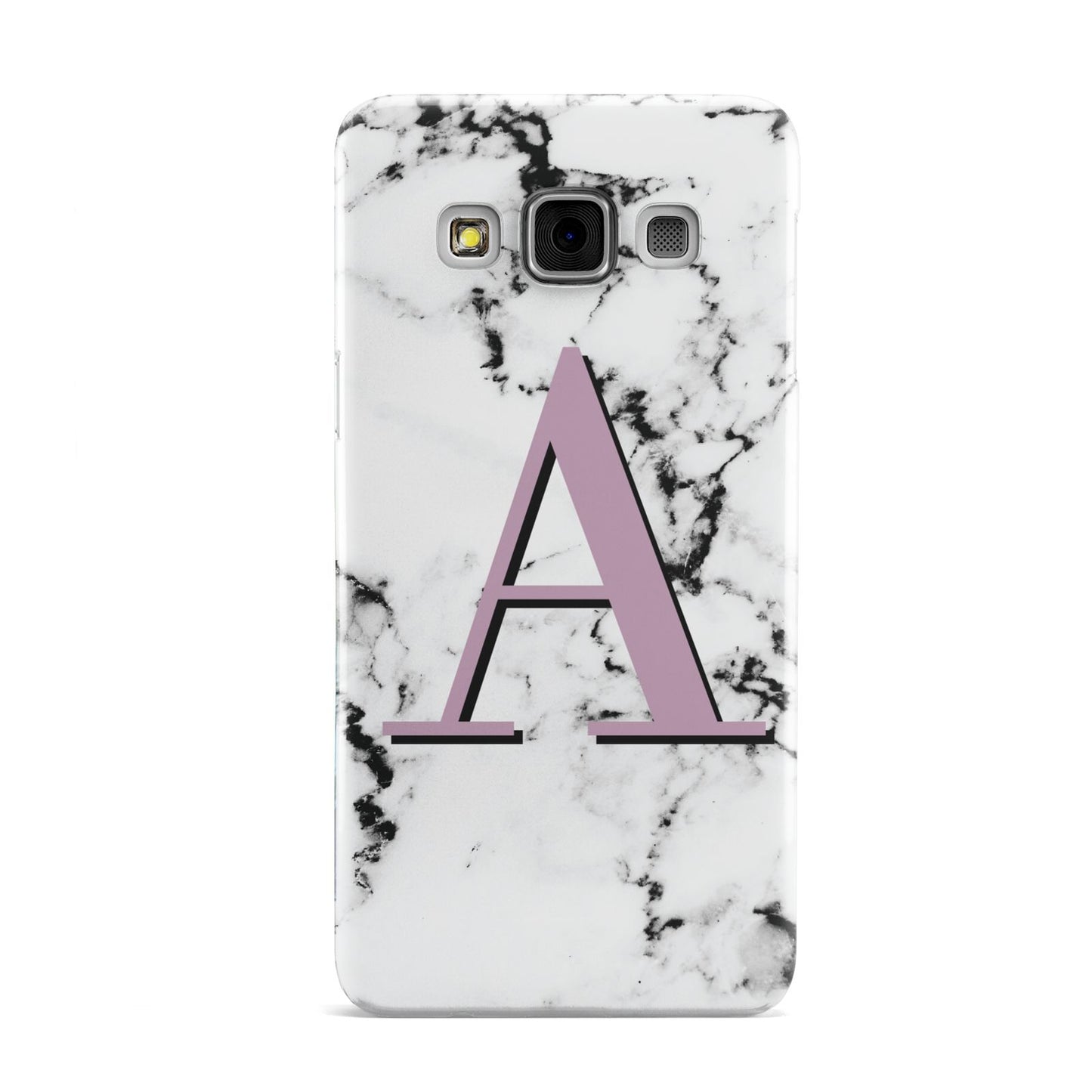 Personalised Purple Single Initial Marble Samsung Galaxy A3 Case