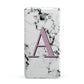 Personalised Purple Single Initial Marble Samsung Galaxy A7 2015 Case