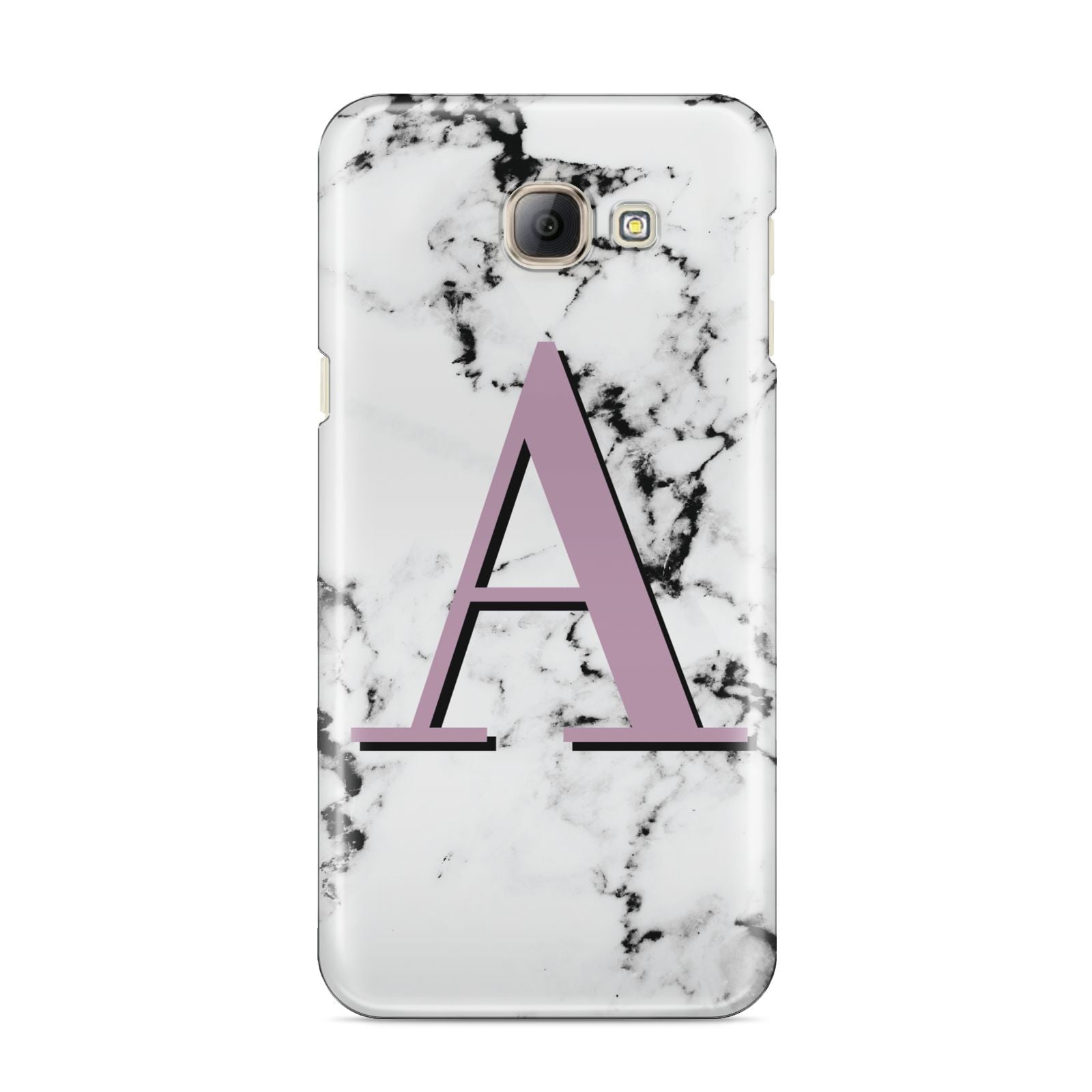 Personalised Purple Single Initial Marble Samsung Galaxy A8 2016 Case