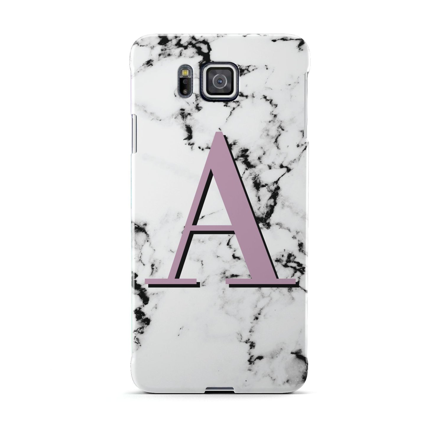 Personalised Purple Single Initial Marble Samsung Galaxy Alpha Case