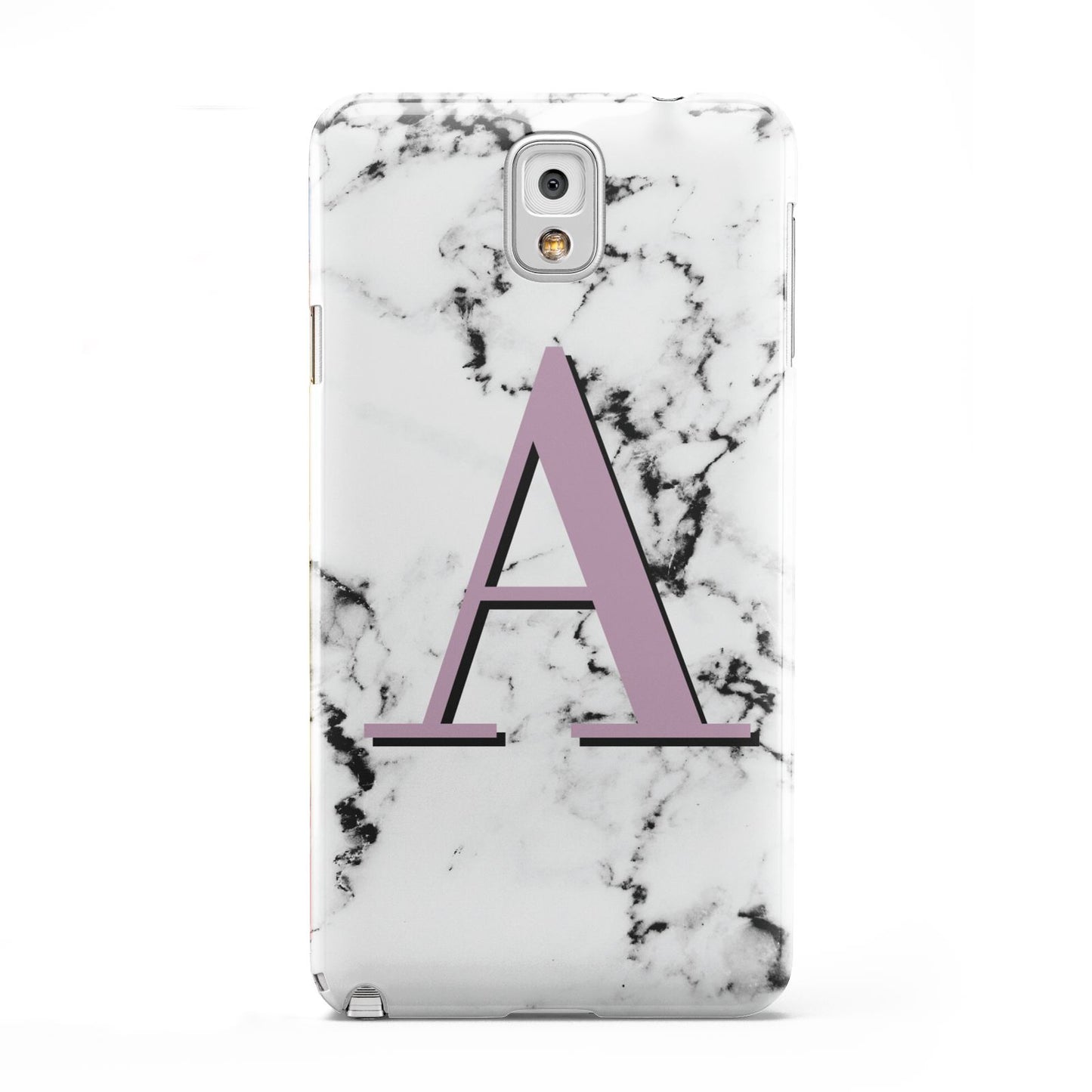 Personalised Purple Single Initial Marble Samsung Galaxy Note 3 Case