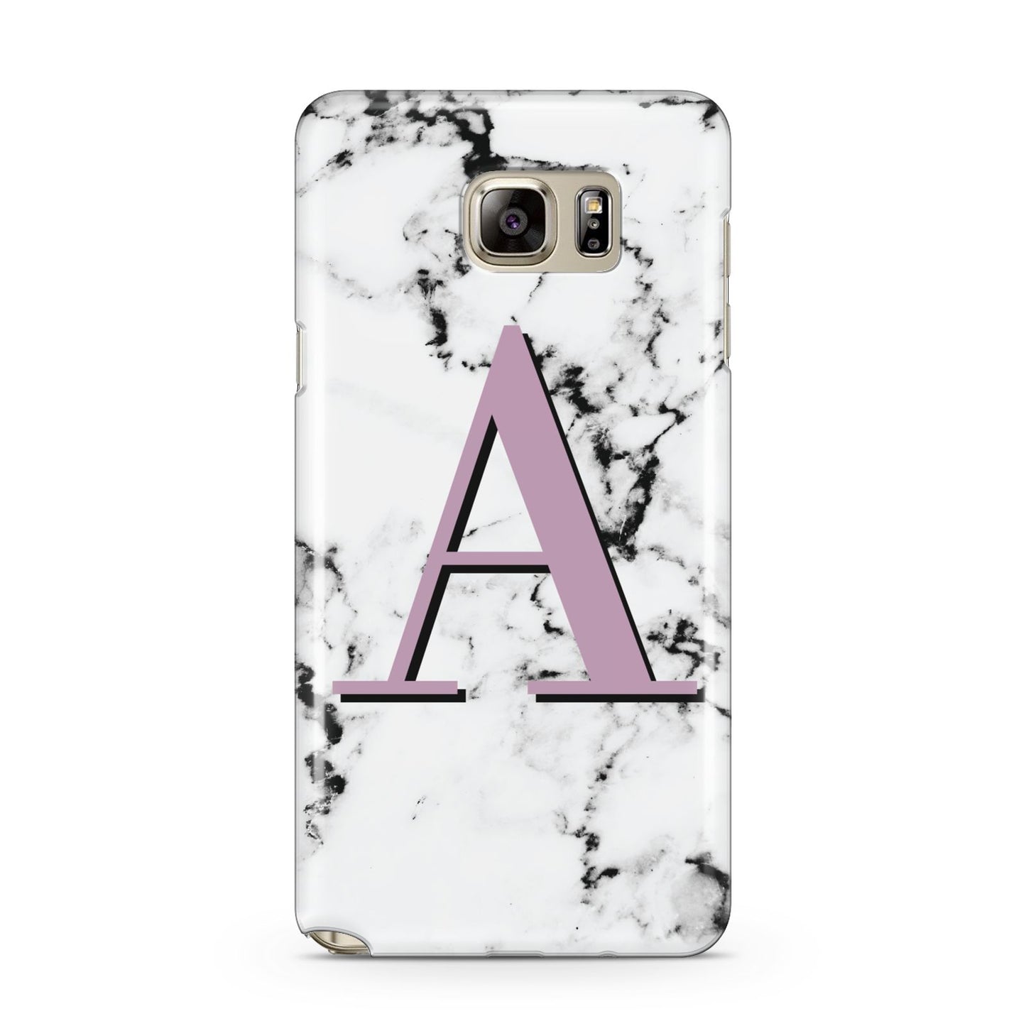 Personalised Purple Single Initial Marble Samsung Galaxy Note 5 Case