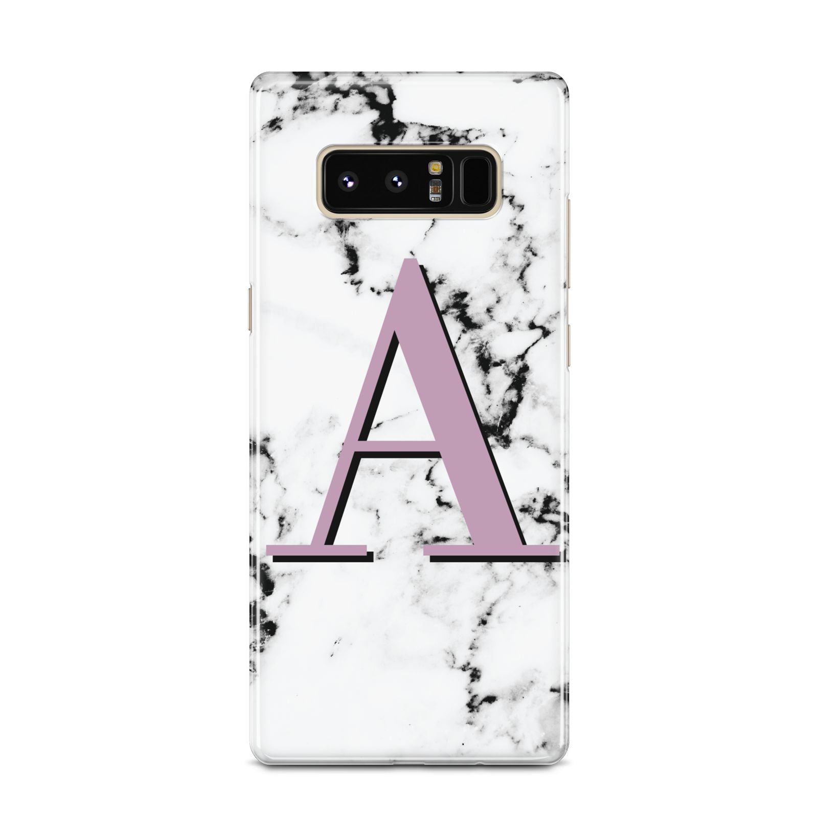 Personalised Purple Single Initial Marble Samsung Galaxy Note 8 Case